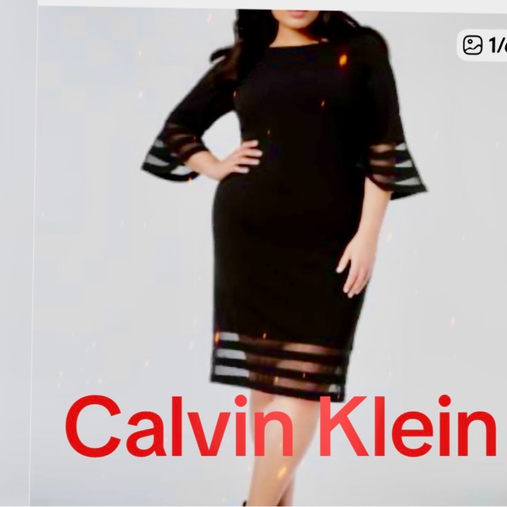 Calvin Klein Black Long Sleeve Dress
